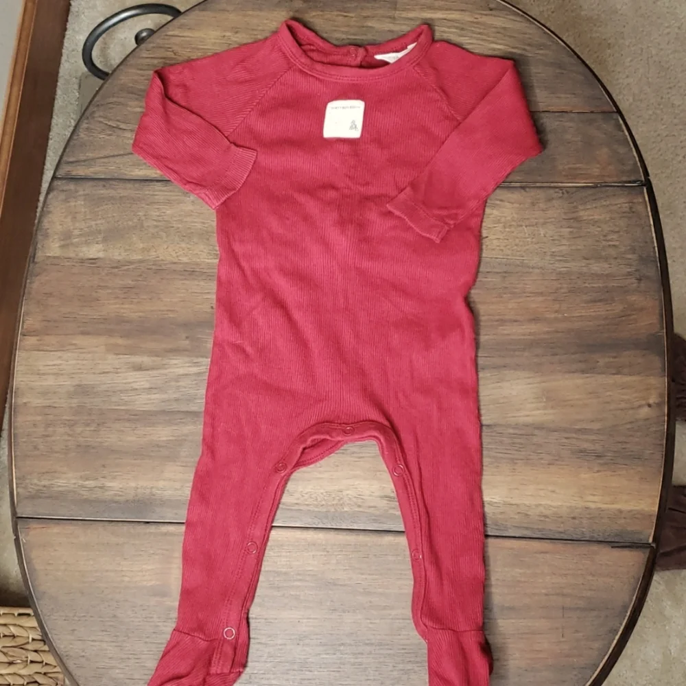 Burt's Bees Ribbed Footed Sleeper Sz 0-3M